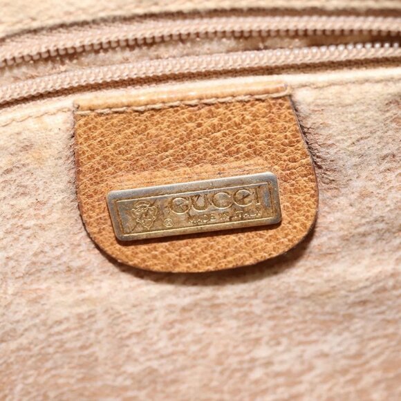 GUCCI Micro GG Supreme Shoulder Bag PVC Beige Gold Auth BA5707 - Picture 10 of 16